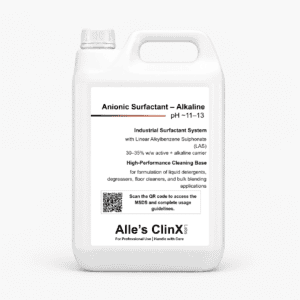 Alle’s ClinX Anionic Surfactant Alkaline Industrial Cleaning Base product packaging