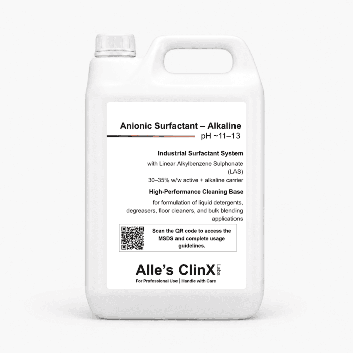 Alle’s ClinX Anionic Surfactant Alkaline Industrial Cleaning Base product packaging