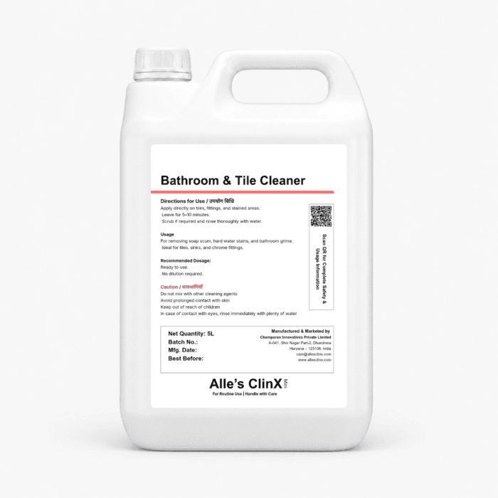 Alle’s ClinX Bathroom Tile Cleaner 5L product packaging