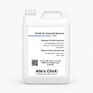 Alle’s ClinX Calcite Limescale Remover Hydrochloric Acid 33% product packaging