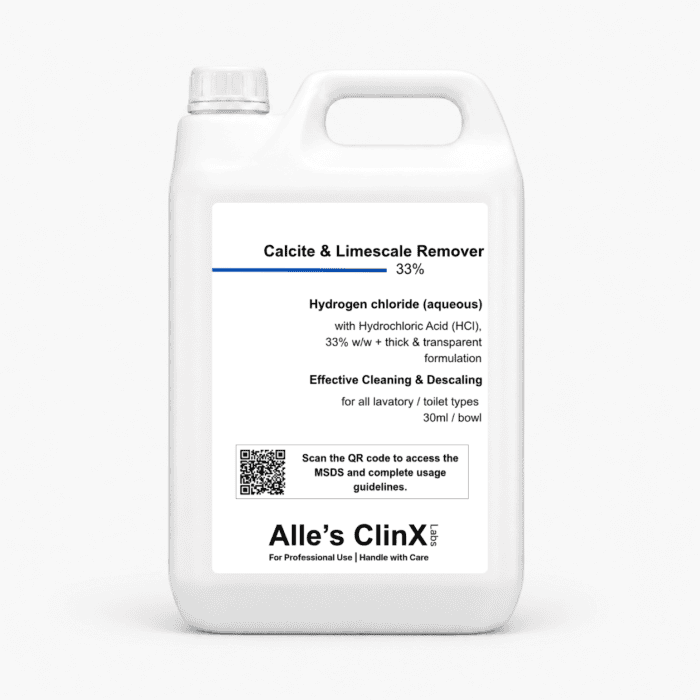 Alle’s ClinX Calcite Limescale Remover Hydrochloric Acid 33% product packaging