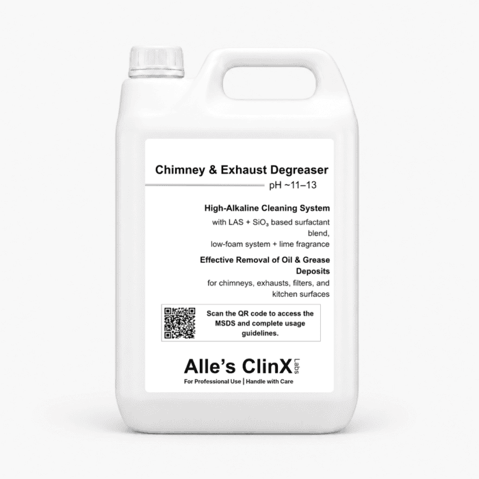 Alle’s ClinX Chimney Exhaust Heavy Duty Degreaser product packaging