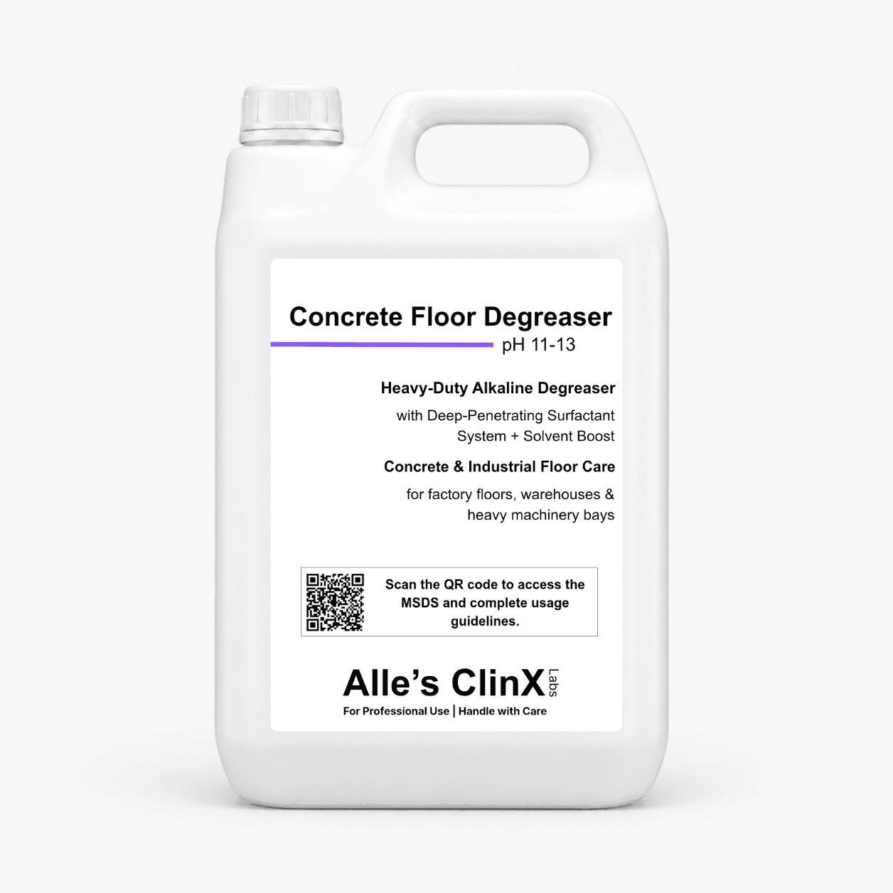 Concrete Floor Degreaser - Heavy-Duty Alkaline