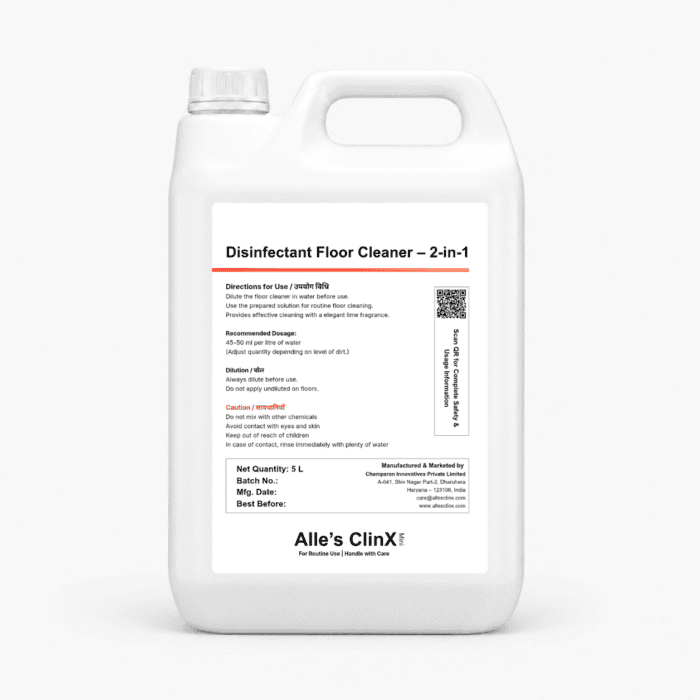 Alle’s ClinX Disinfectant Floor Cleaner 2 In 1 5L – Product Image Alle’s ClinX Disinfectant Floor Cleaner 2 In 1 5L product packaging