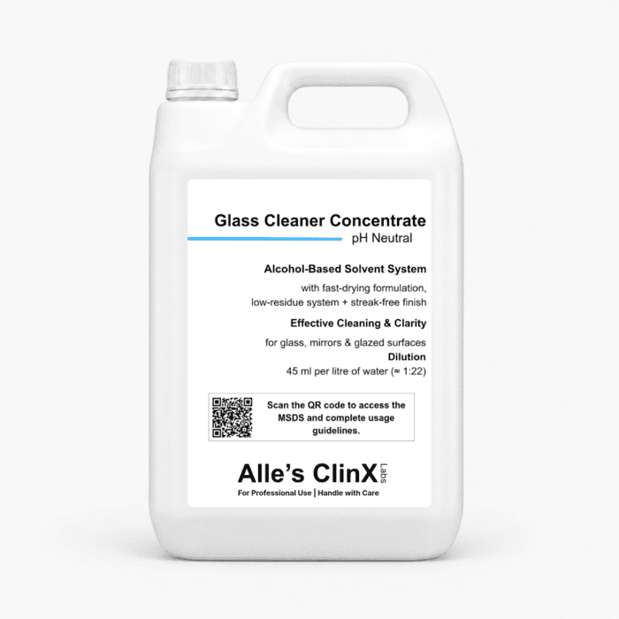 Alle’s ClinX Glass Cleaner Concentrate Streak Free product packaging