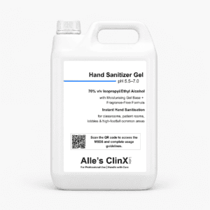 Alle’s ClinX Hand Sanitizer Gel 70% Alcohol product packaging
