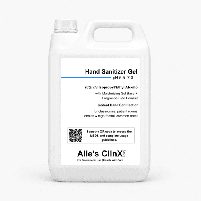 Alle’s ClinX Hand Sanitizer Gel 70% Alcohol product packaging