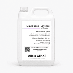 Alle’s ClinX Lavender Liquid Hand Soap product packaging