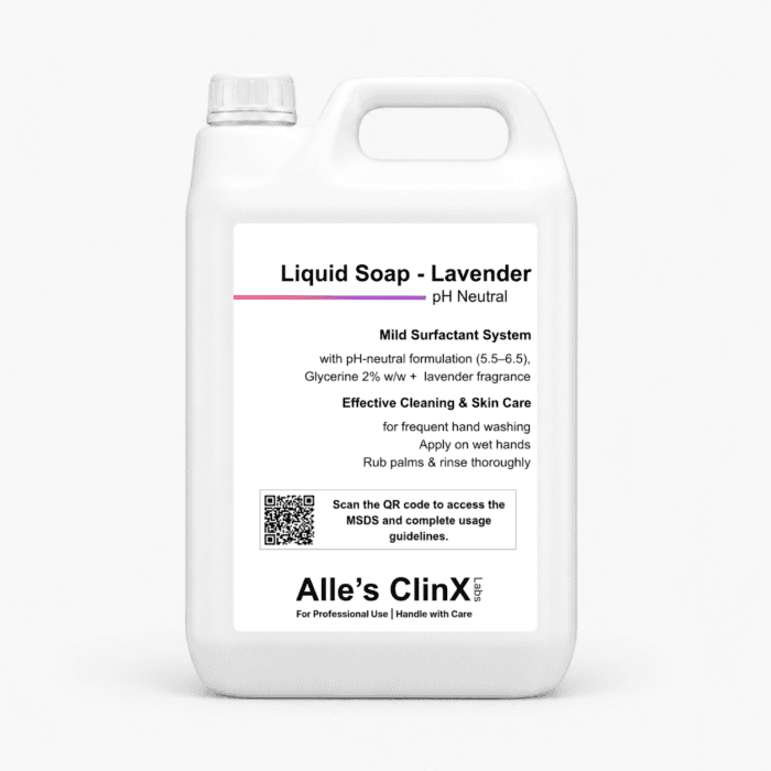 Alle’s ClinX Lavender Liquid Hand Soap product packaging
