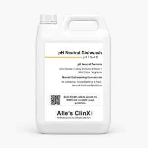 Alle’s ClinX PH neutral Manual Dishwash Concentrate product packaging