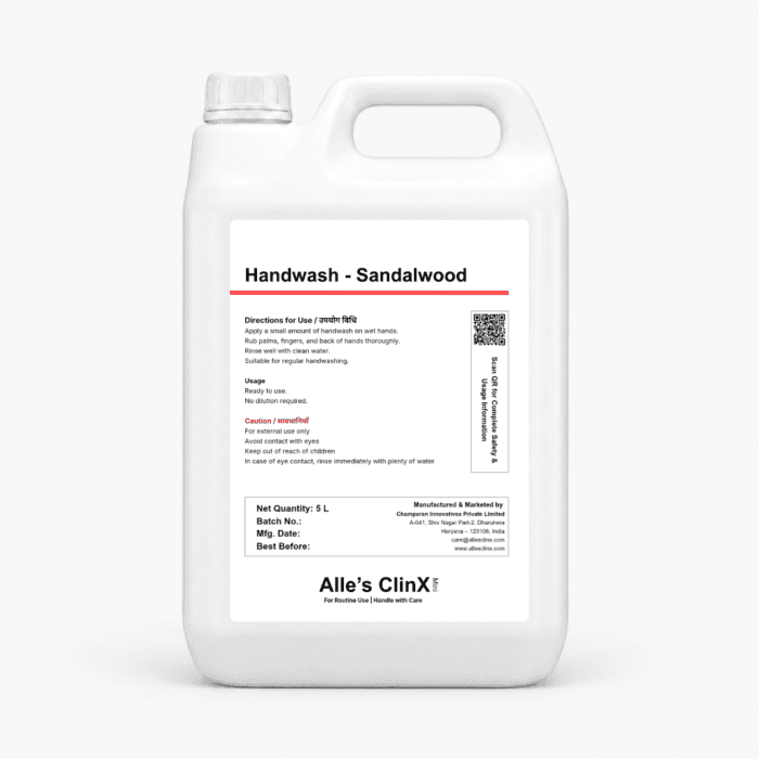Alle’s ClinX Sandalwood Handwash 5L product packaging